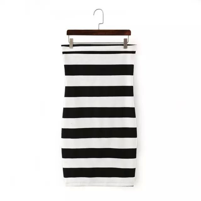 Summer Fashion women Knitting Stripe Dresses Strapless Off Shoulder Zipper casual brand designer dress
