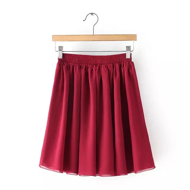 Fashion Women Elegant Chiffon short Skirts Elastic waist casual brand designer skirt saias feminina faldas jupe