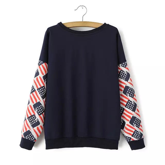 Fashion women elegant letter floral print sports pullover outwear Casual slim stylish O neck shirts brand Tops