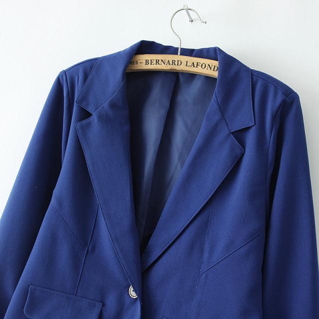 fashion women elegant long sleeve office Blue Basic blazer work feminino Female jacket suit casual brand blaser