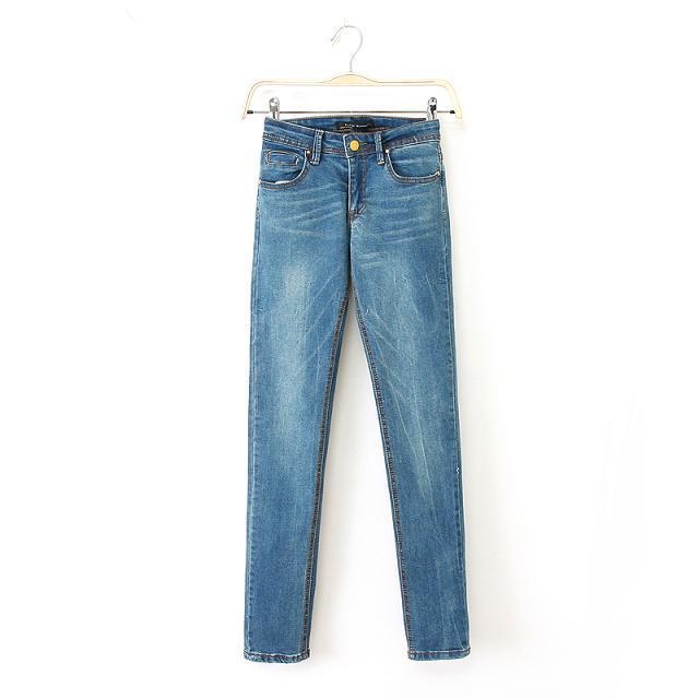 Fashion women pocket hole Jeans skinny legging pants sexy casual slim brand designer pants