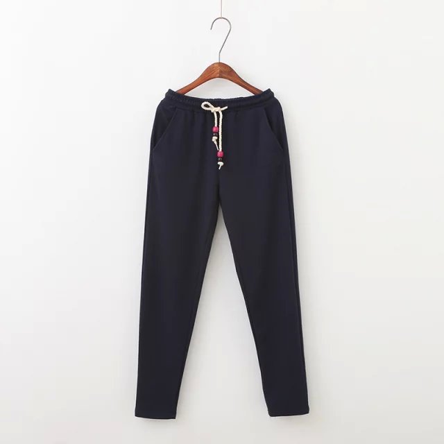 Fashion women's Elegant sports pants cozy trouses elastic waist pants casual slim Plus Size XXL pants