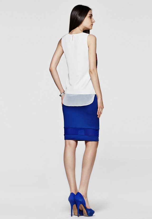 New Fashion Ladies' elegant animals print white T shirt vest O neck sleeveless Shirt casual slim brand designer tops
