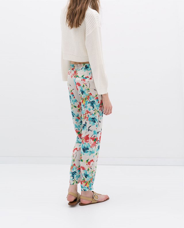 New Fashion Ladies' elegant print Pants Skinny europe style casual slim quality brand designer Trousers Hot Sale