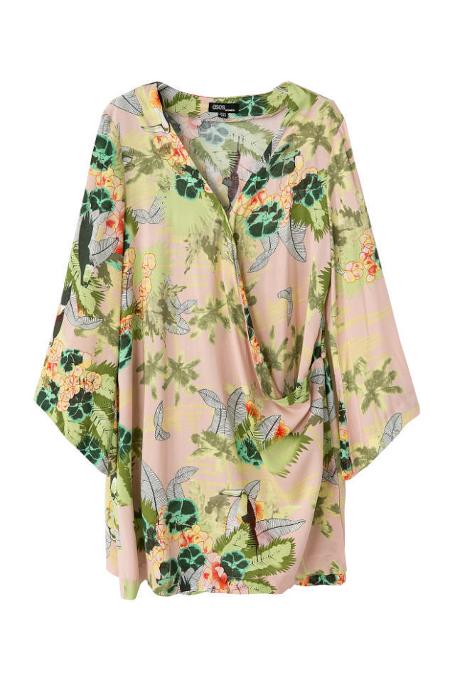 New Fashion women elegant floral leaves print Kimono outwear loose vintage buttons cape coat casual brand design tops
