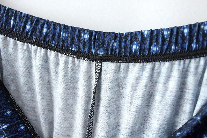Fashion Summer Geometric Print Wide Leg Pants For Women Trousers Loose Casual Brand Capri Harem Pant