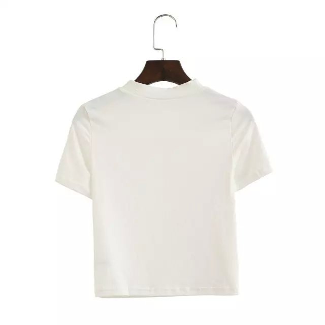 Fashion Summer Women Turtle Neck short T shirt Short sleeve shirts Casual brand design Crop Tops