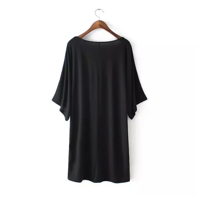 Fashion Women Casual Long T-shirt Kimono Dress Long Sleeve Slash Neck Plus Size casual brand vestidos femininos