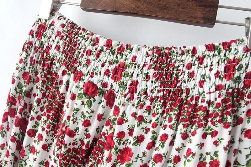 Fashion women Elegant Floral Print pants Wide Leg cozy trouses loose vintage Elastic Waist casual brand pants