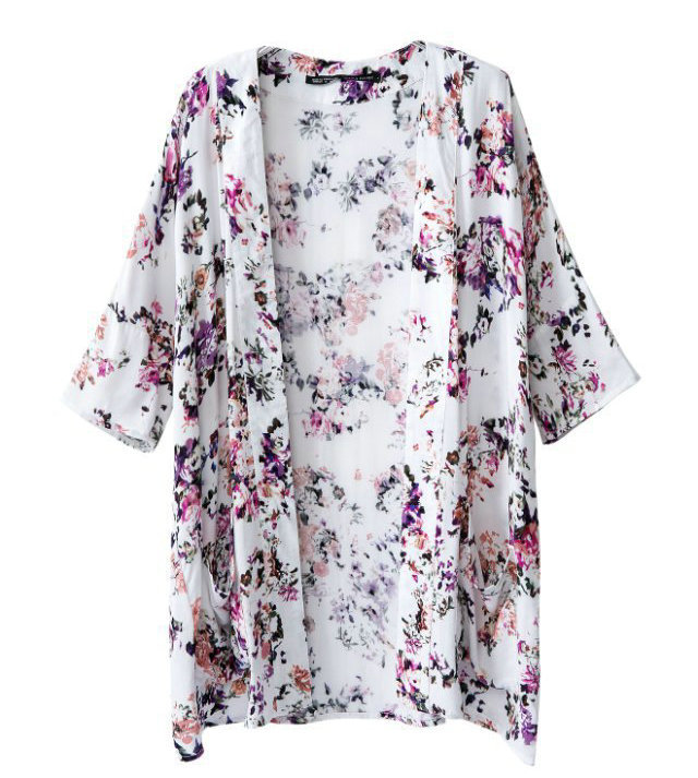 New Fashion Ladies' flower print Phoenix Pattern loose kimono coat cappa outwear casual slim outwear tops