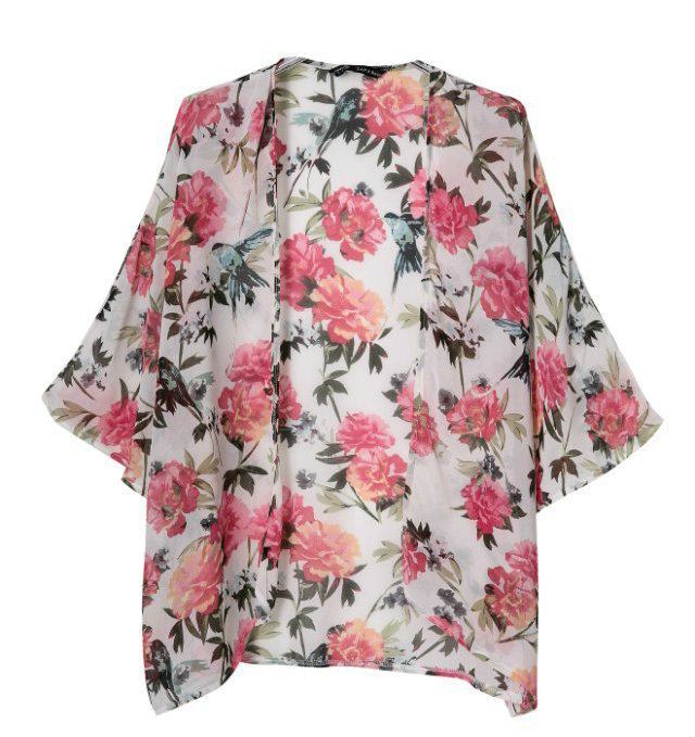 New Fashion Ladies' Vintage flower print Phoenix Pattern loose kimono coat jacket outwear casual slim outwear tops