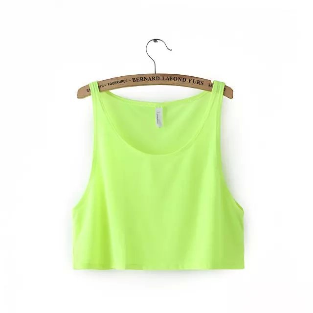 Summer Style Fashion women holiday elegant Green crop Tank shirt vintage sleeveless casual Brand tops