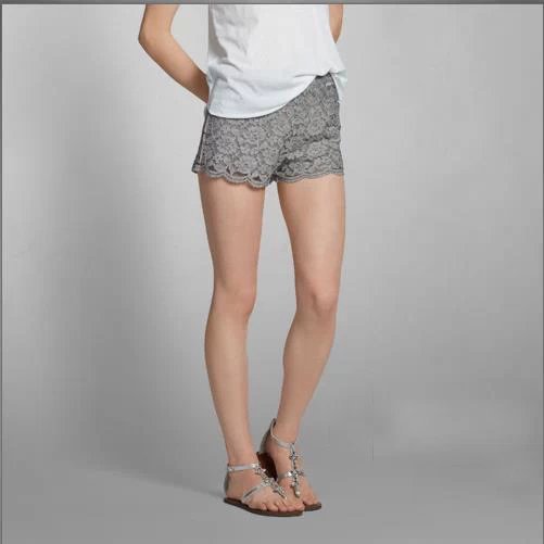 ZG23 Summer Fashion Ladies' elegant sweet full lace shorts elastic hot waist casual slim quality brand designer shorts