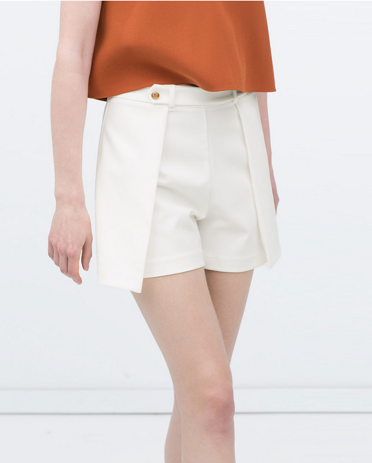 XZH09 Fashion Summer Women elegant Pleated Zipper White shorts Office Lady quality casual slim shorts
