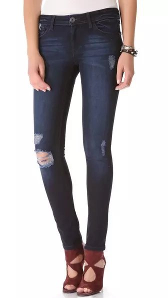 03TO8572 New Fashion women basic hole Jeans skinny legging pants sexy casual slim brand designer pants