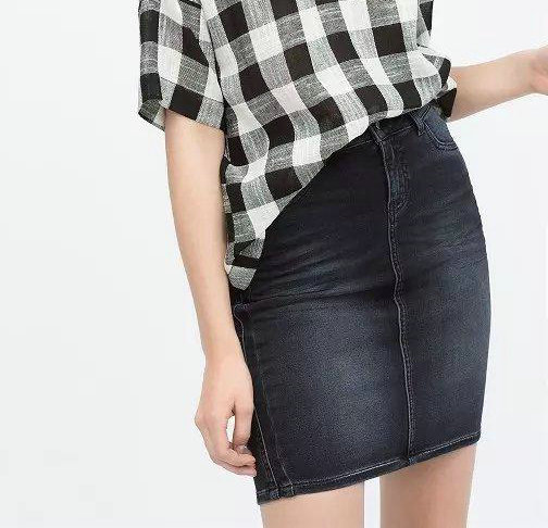 XC04 Fashion Summer Women pocket Denim Button elastic Skirt Casual Plus Size Casual slim brand designer skirts