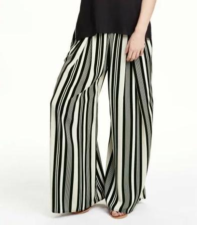 XIC21 Fashion Women Elegant Striped Stretch trousers Elastic Waist Tunic Pants Casual Brand Pants