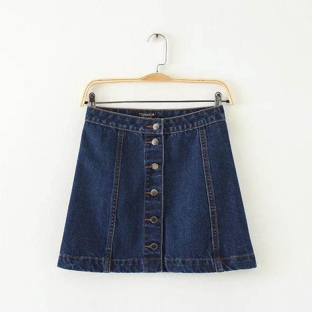 XIC23 New Fashion Women Vintage Blue Denim Mini Skirts Casual brand designer Plus Size Skirt