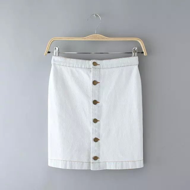 CH13 Fashion Summer Women Denim Button Skirts Casual Plus Size Casual brand designer skirts