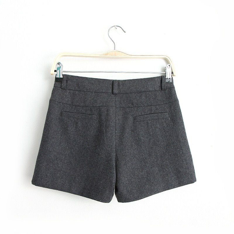 03JF01 Fashion womens elegant stylish Solid Color shorts vintage zipper pockets causal Slim brand design shorts