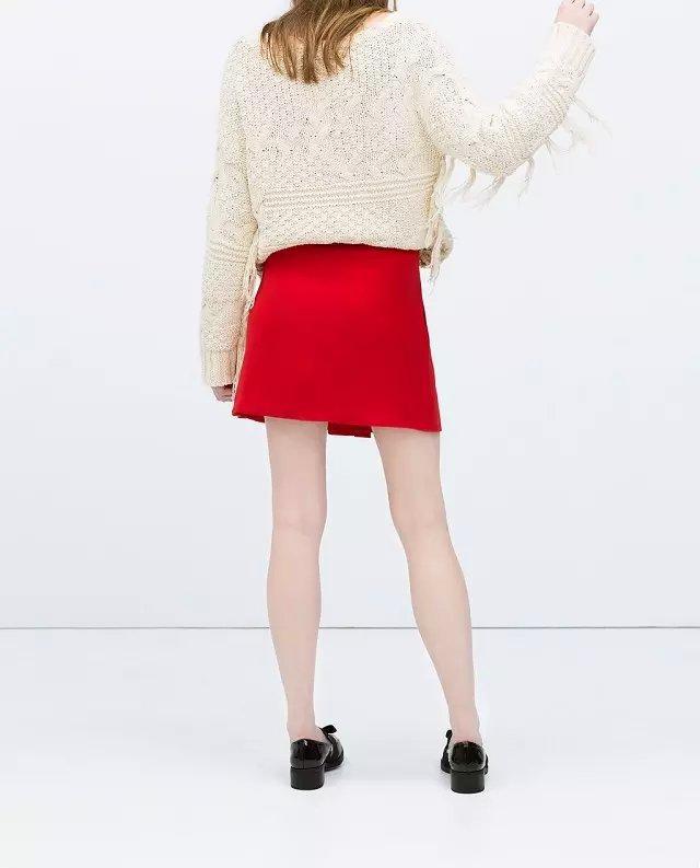XC21 Fashion Summer Women Elegant Red Ruffle Pleated Skirt Plus Size casual slim brand designer skirts