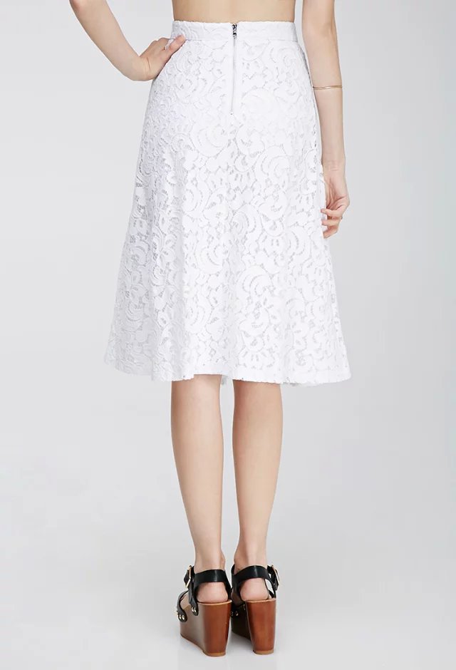 XIC12 Fashion Summer Women Elegant Crochet Lace Skirt casual slim brand designer skirts