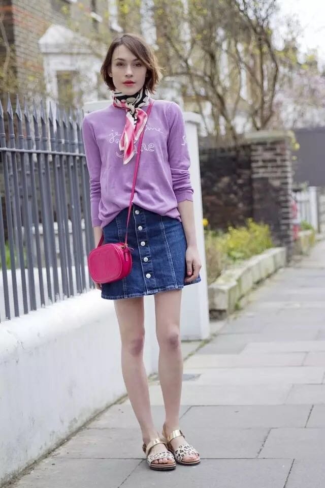 XD46 Fashion women vintage Button Blue Denim A-Line Skirts casual quality Plus Size skirt