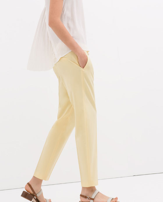 FH12 New Fashion women's Elegant Candy Color pants zipper pockets pant casual brand design