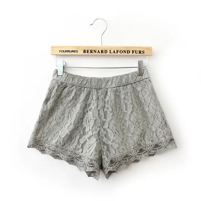 ZG23 Summer Fashion Ladies' elegant sweet full lace shorts elastic hot waist casual slim quality brand designer shorts