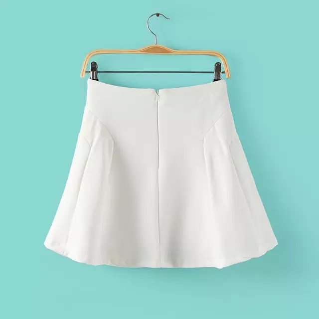 04TH14 New Fashion Ladies' elegant A-line Skirts casual zipper slim brand designer skirts