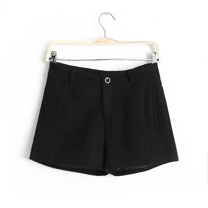 03JF01 Fashion womens elegant stylish Solid Color shorts vintage zipper pockets causal Slim brand design shorts