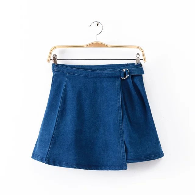 Xd18 Fashion Summer Women Blue Denim Short Skirts Base Womens Vintage A-line Casual Sexy Mini Jeans Skirt Bust Female