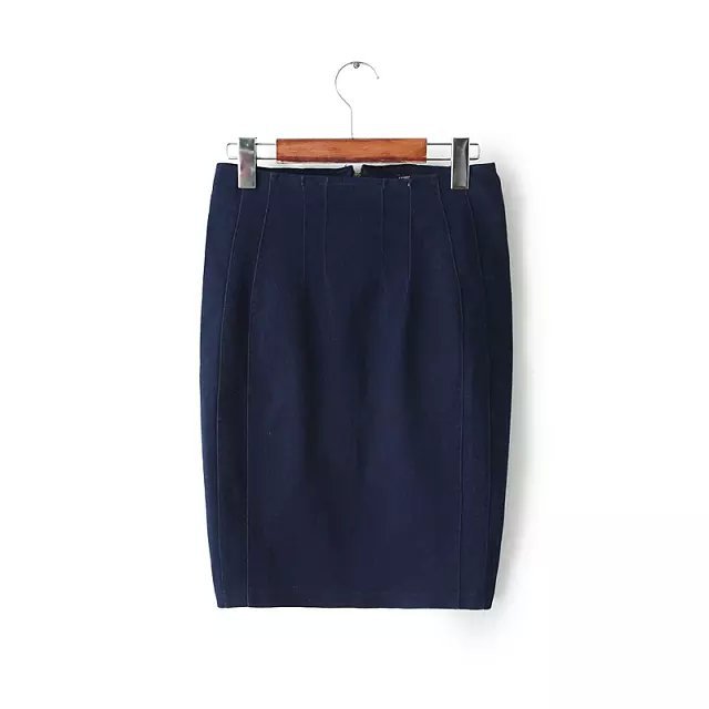 Tc11 Fashion Summer Women Stretch Dark Blue Denim Pencil Skirt Vintage Casual Plus Size Mini Jeans Skirts Short Saia