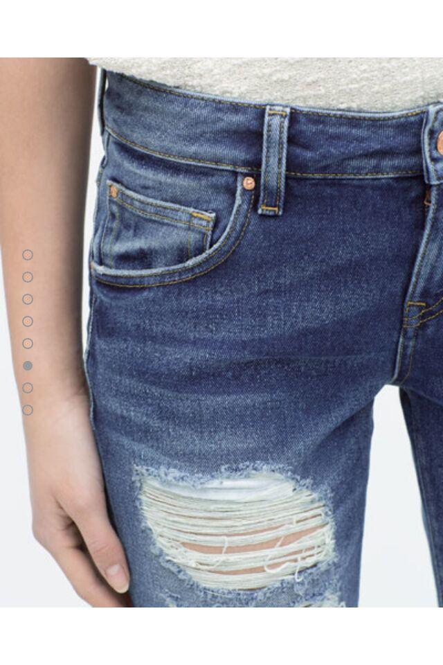 XC23 Fashion Ladies' blue Hole Denim Jeans Trousers skinny pants Plus Size sexy casual Slim pocket pants