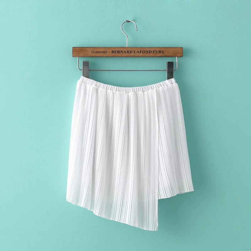 XIC09 Fashion Summer Women Elegant Irregular Pleated Skirt casual slim brand designer skirts
