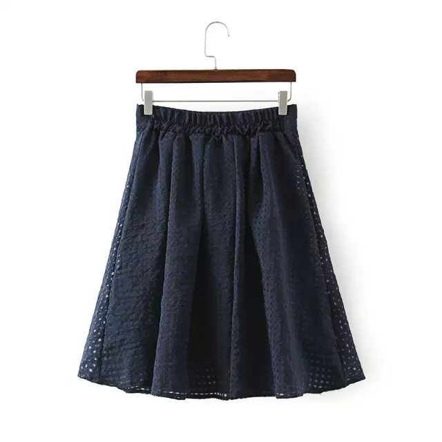 XL01 Fashion Summer Women Elegant pleated Organza Elastic Waist Skirt casual brand designer skirts