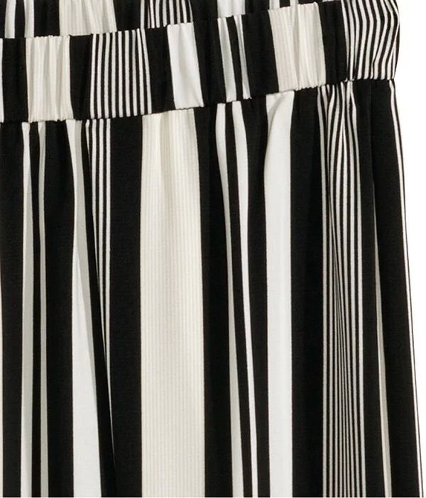 XIC21 Fashion Women Elegant Striped Stretch trousers Elastic Waist Tunic Pants Casual Brand Pants