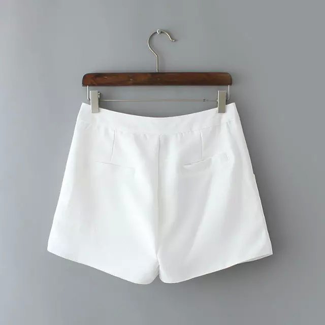 QIQ11 Summer Fashion Women elegant OL Candy Color shorts Zipper casual slim quality brand designer shorts