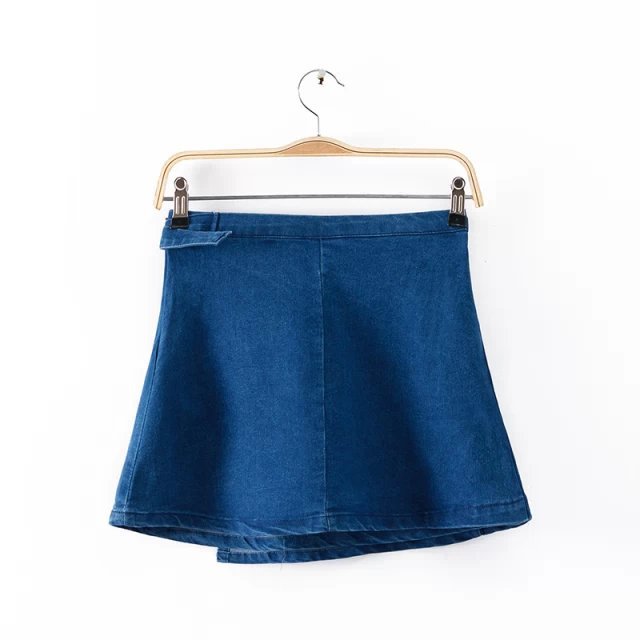 Xd18 Fashion Summer Women Blue Denim Short Skirts Base Womens Vintage A-line Casual Sexy Mini Jeans Skirt Bust Female