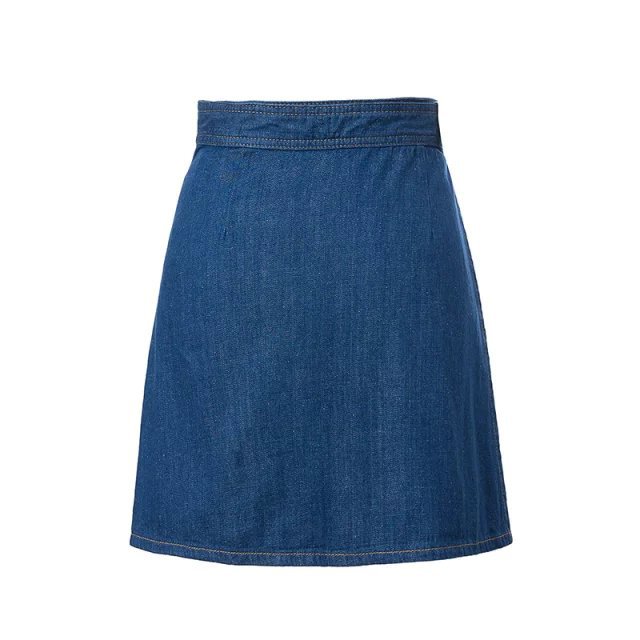 XD44 Fashion summer women Blue denim Pocket Sashes Mini Skirts Plus Size casual slim Quality Brand skirt