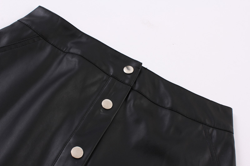LE12 Summer Fashion Women Ruffle Button A-Line skirt Casual black brand Quality Skirts