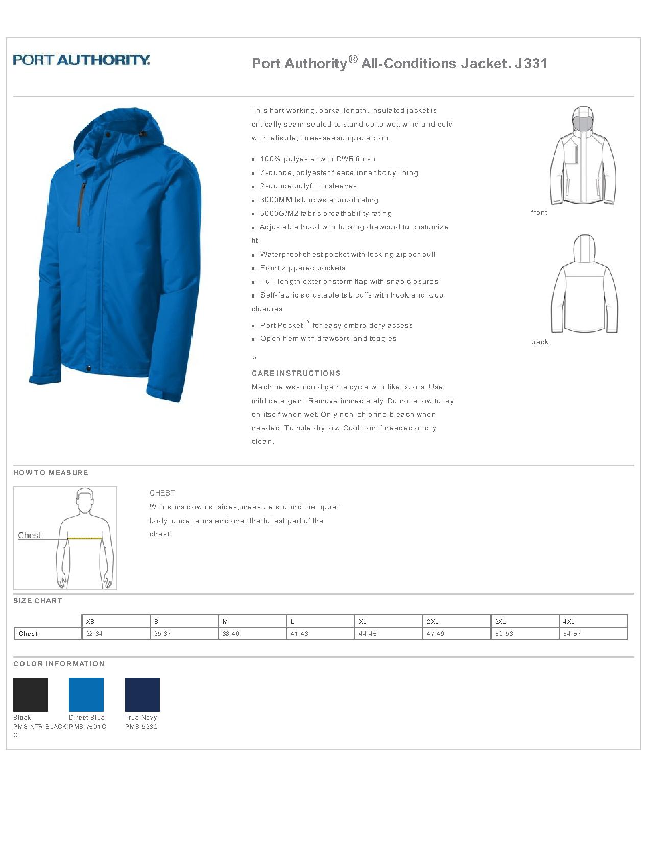 Port Authority J331 - All-Conditions Jacket - Outerwear