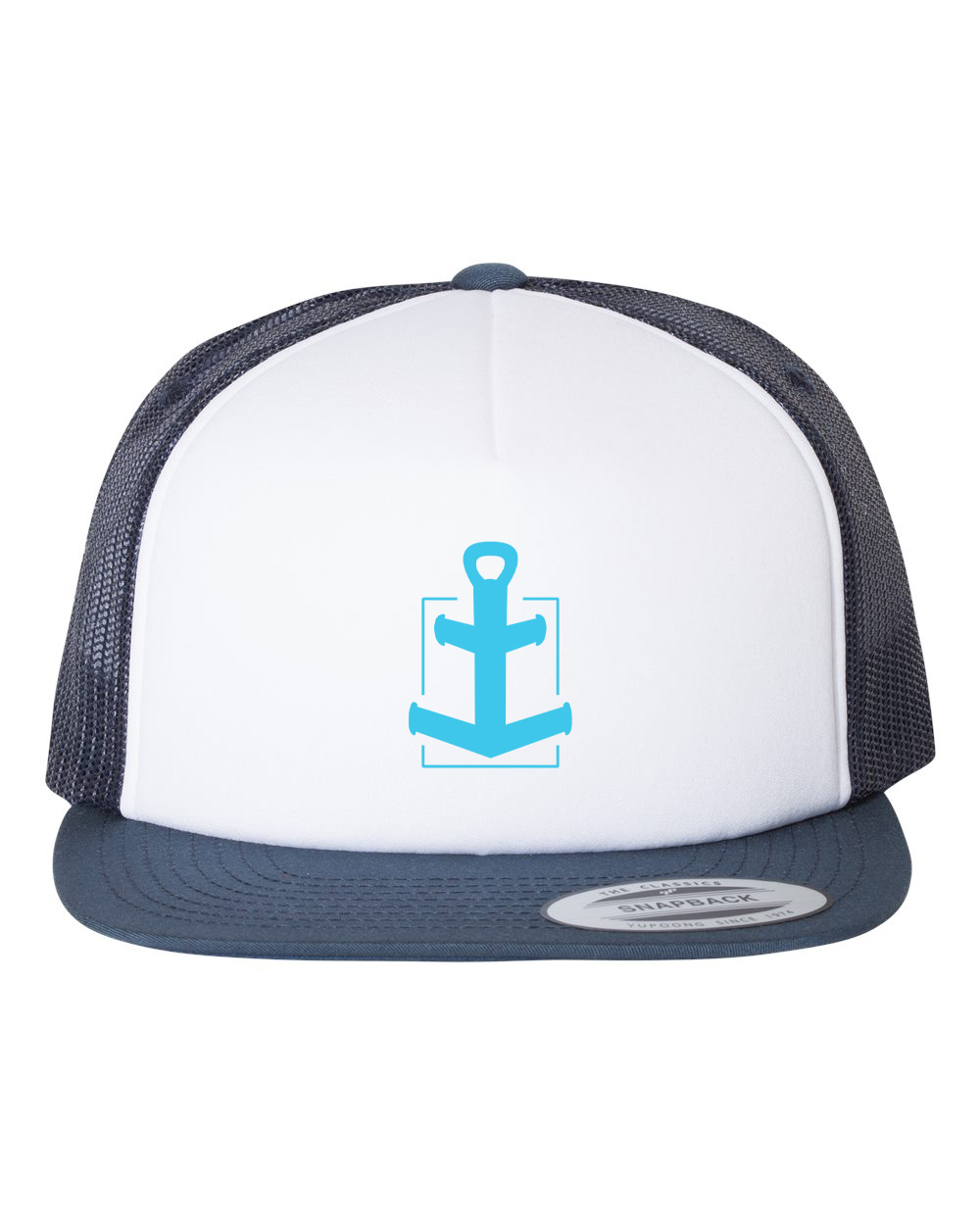 custom design of Yupoong 6005FW - Drop Ship Foam Trucker with White Front Snapback