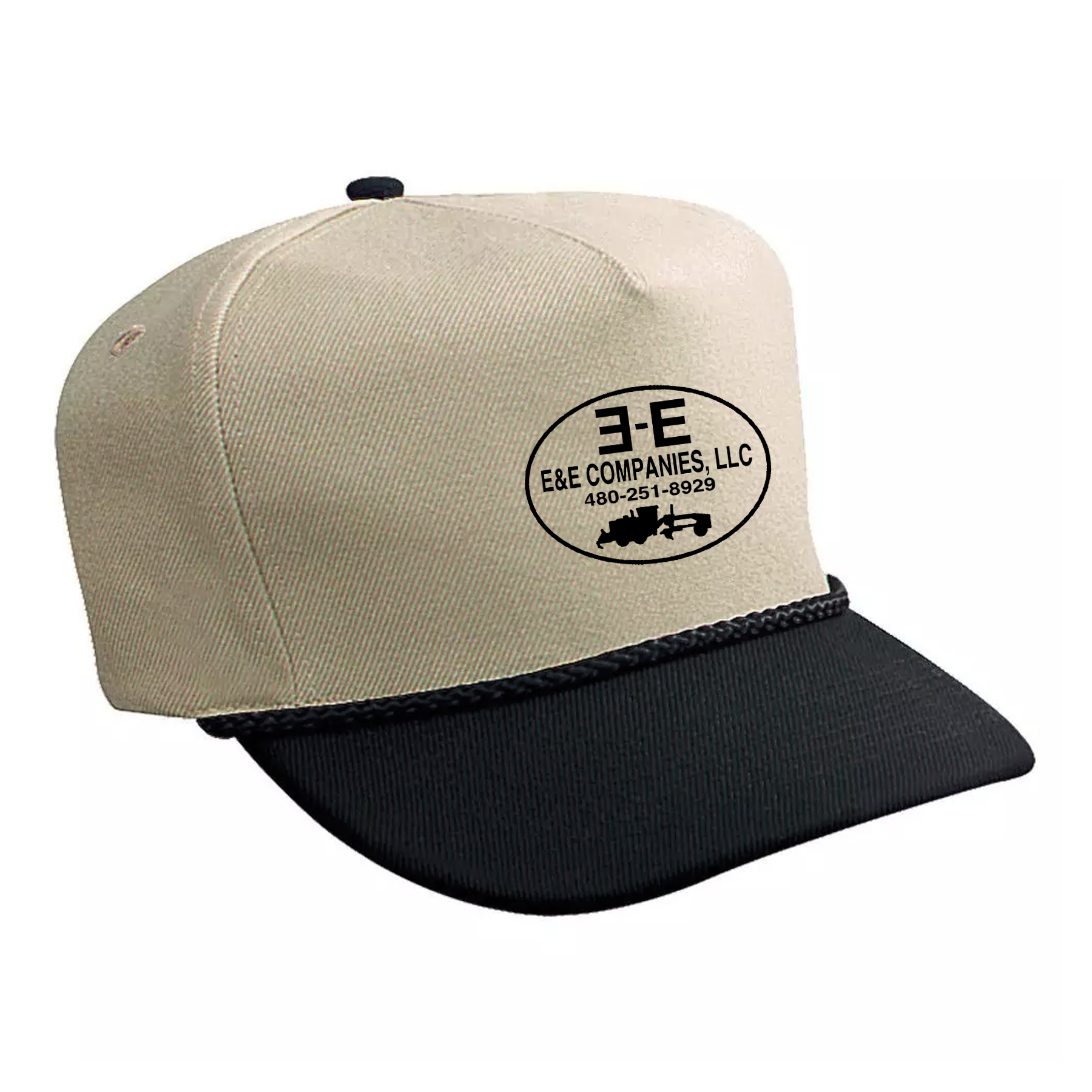 custom design of Wool blend two tone color five panel low crown golf style caps