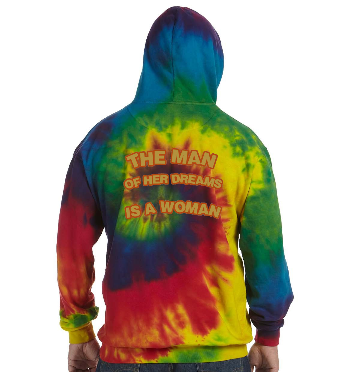 custom design of Tie-Dyed CD8700 - Adult Fluorescent Tie-Dyed Pullover Hoodie