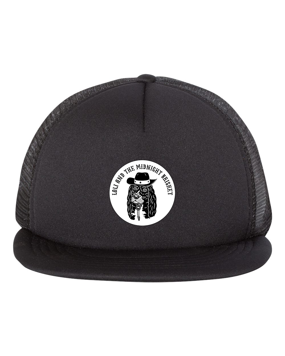 custom design of Mega Cap 6875 - Foam Front Flat Bill Trucker Cap