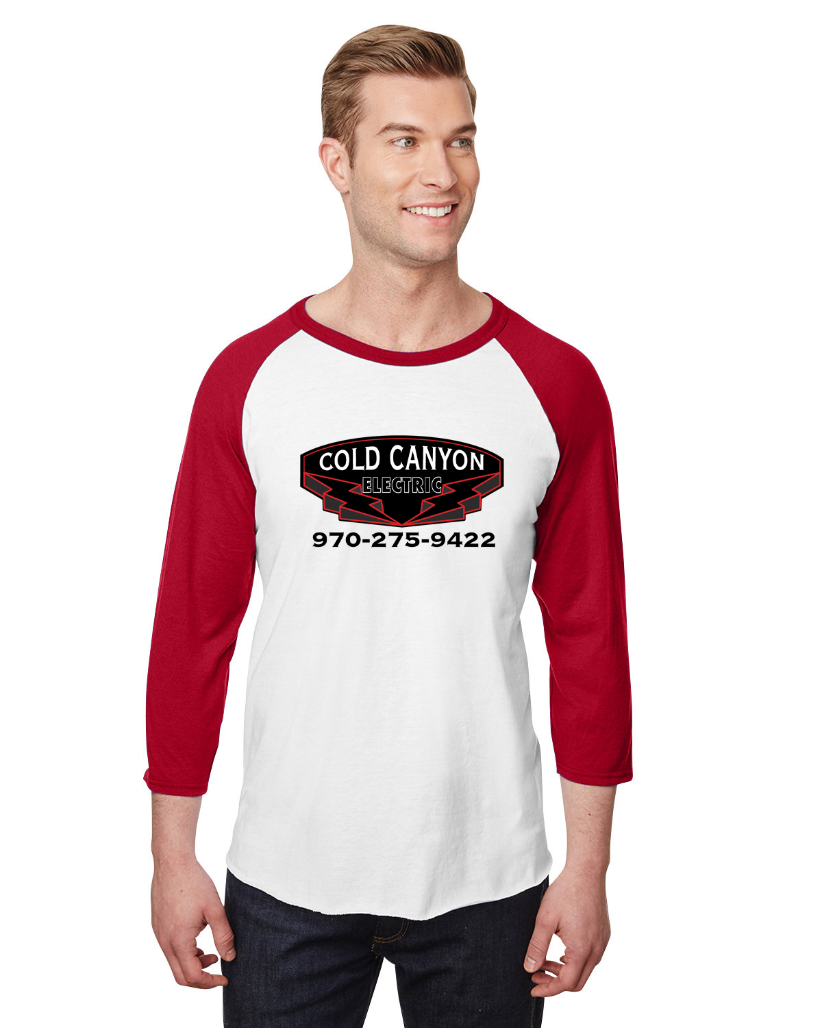 custom design of Jerzees 560RR - Premium Blend Ringspun Three-Quarter Sleeve Raglan Baseball T-Shirt