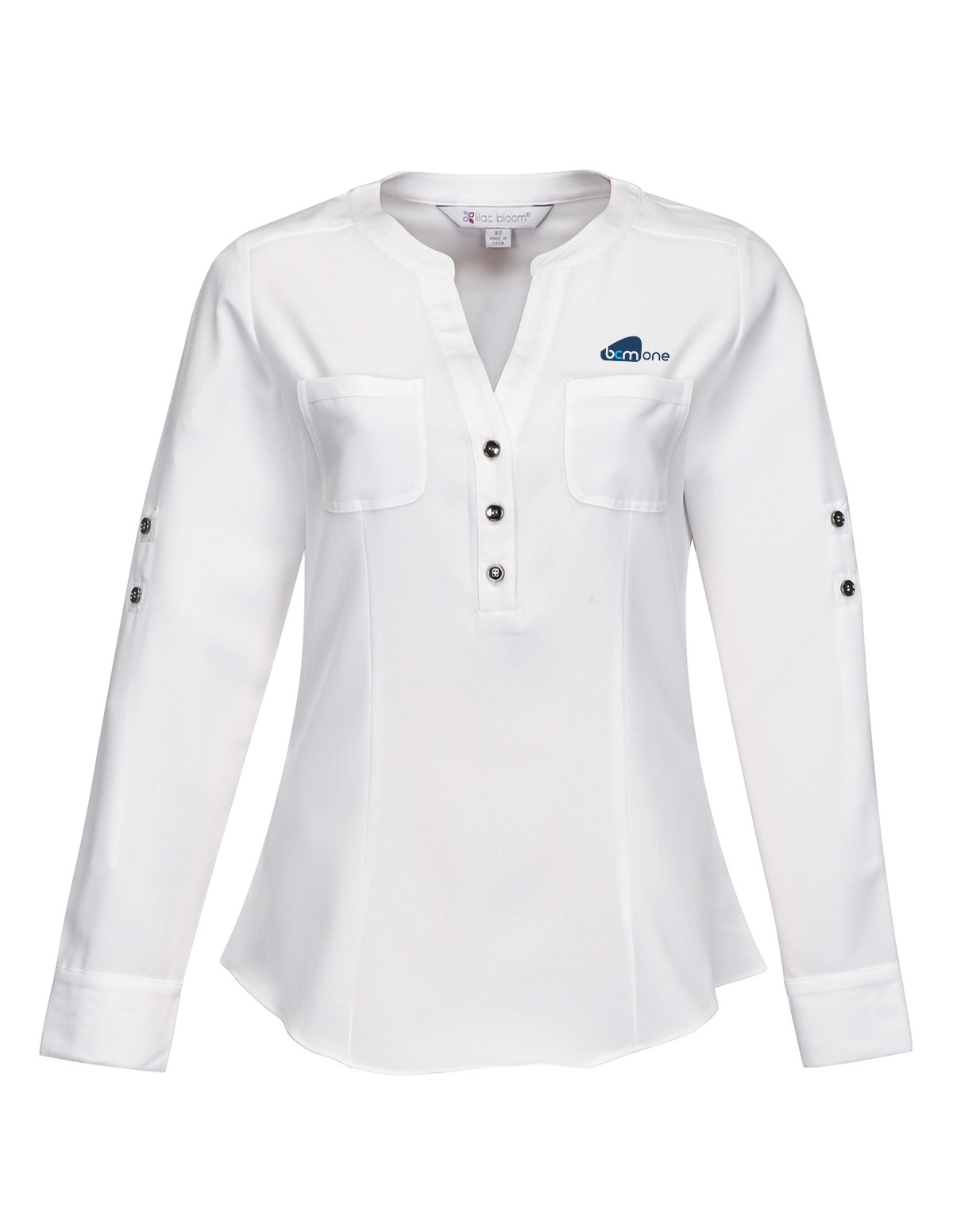 custom design of Lilac Bloom LB759 - Julianne Women's Woven Long Sleeve Tunic