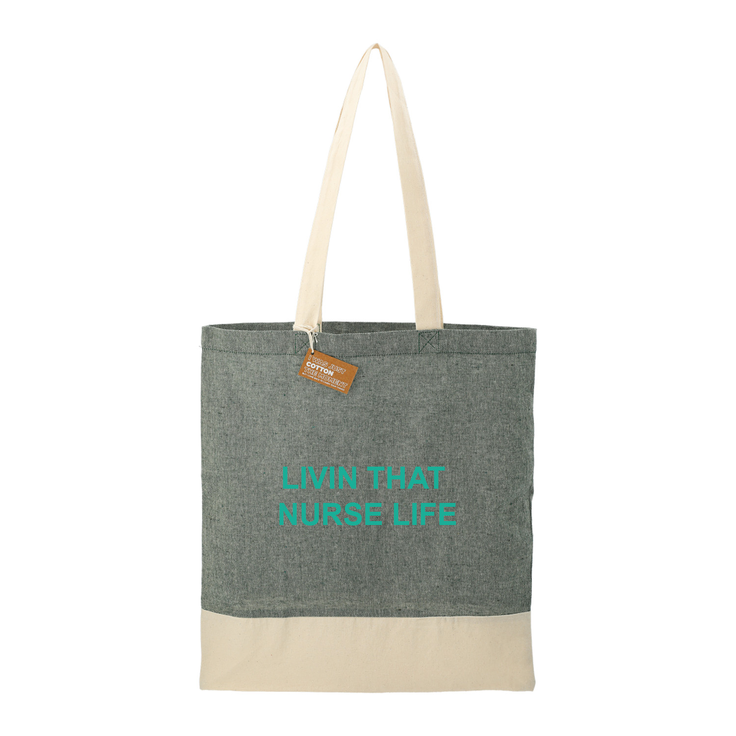 custom design of LEEDS 7901-08 - Split Recycled 5oz Cotton Twill Convention Tote