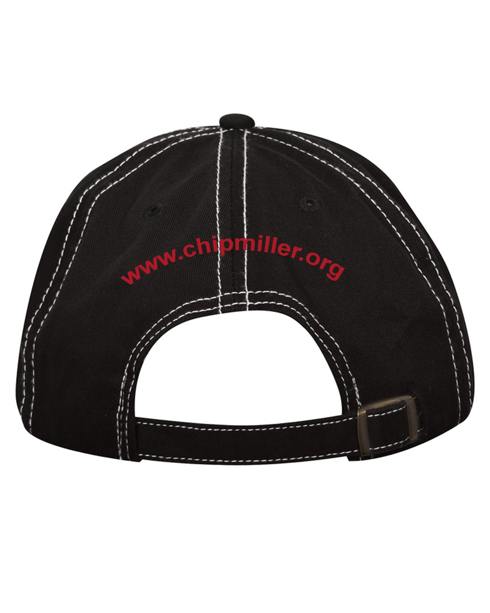 custom design of EastWest Embroidery 8360 - Contrast Stitch Brushed Twill Cap